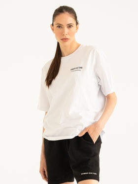 Oversized White Lifting Tee
