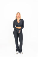 Refine Black Flare Pants