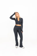 Refine Black Flare Pants