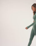 Mirage Teal Long Sleeve Zip Top