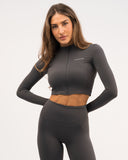Mirage Graphite Long Sleeve Zip Top