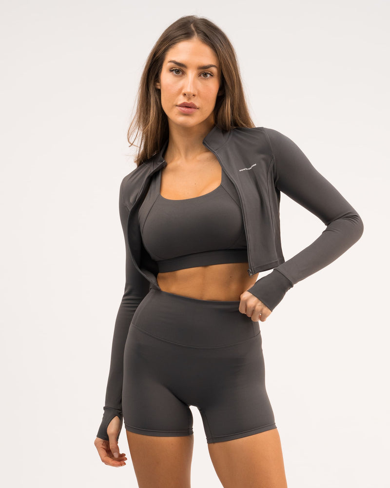 Mirage Graphite Long Sleeve Zip Top